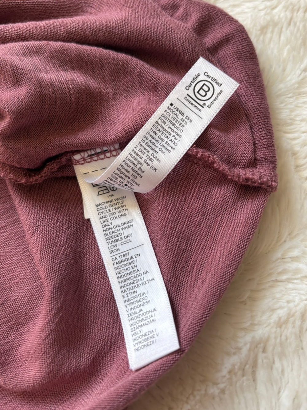 Athleta Breezy Wrap Tank Top in Pink Mauve Size Small | Athleisure Lounge Wear - Picture 6 of 8